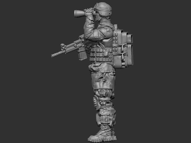 USA modern soldier 5 3D print model