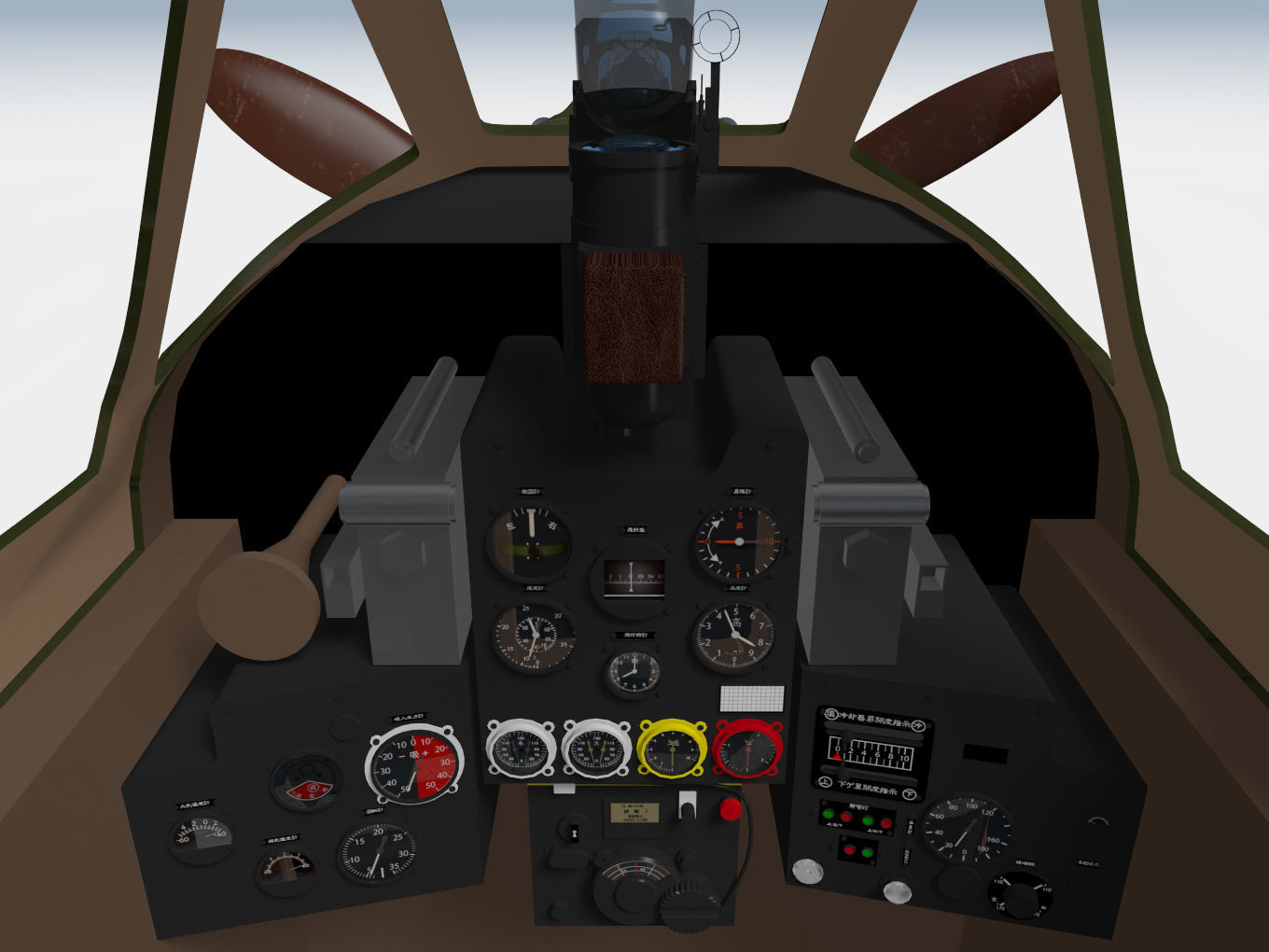 Kawasaki Ki100 Early 3D model_11