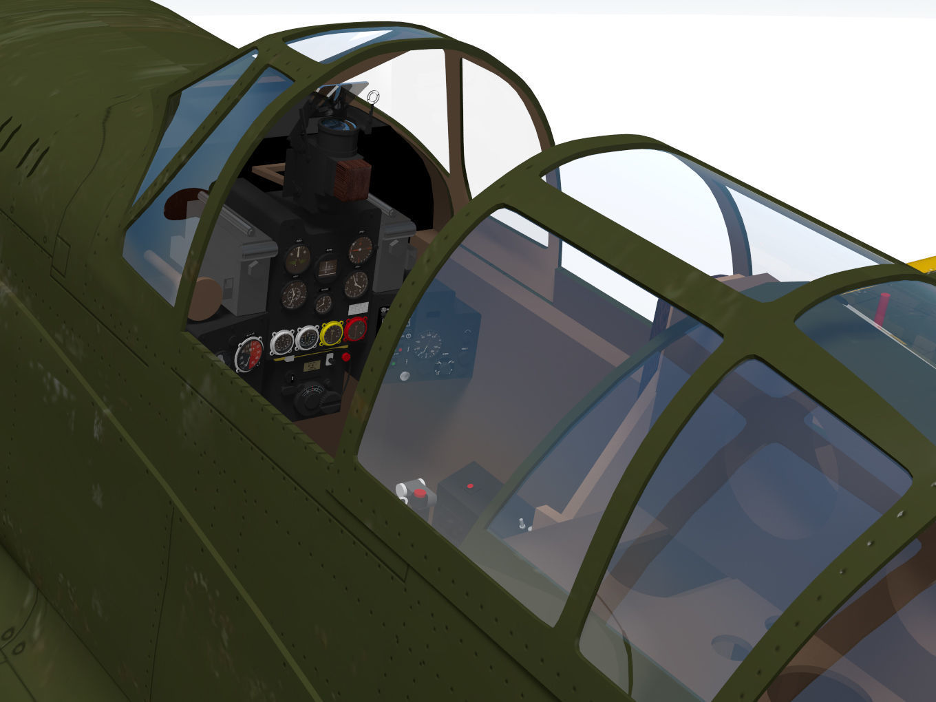 Kawasaki Ki100 Early 3D model_6