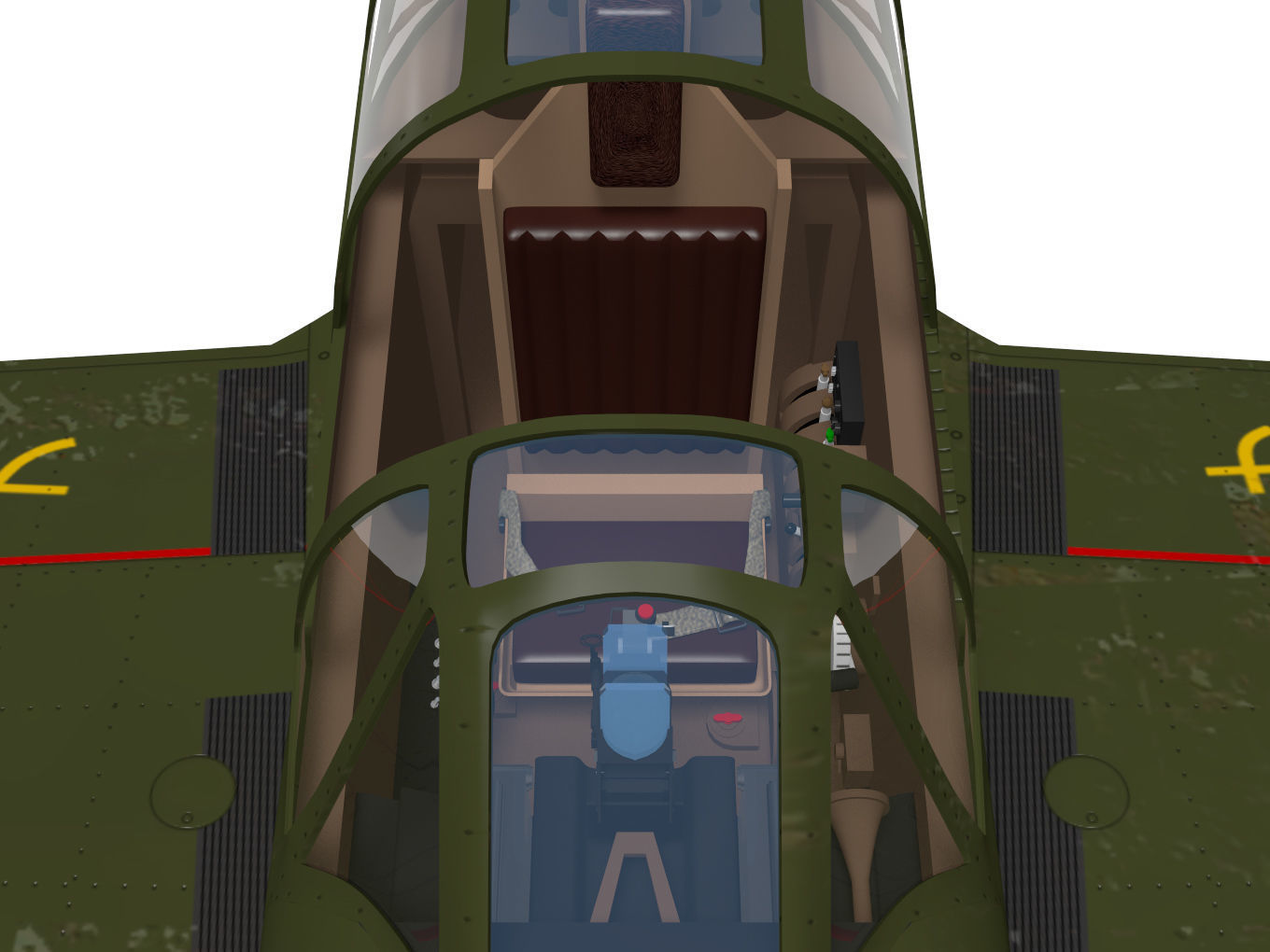 Kawasaki Ki100 Early 3D model_12