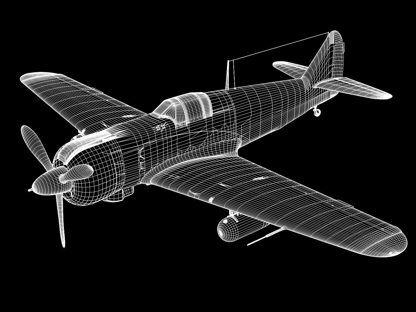 Kawasaki Ki100 Early 3D model_13