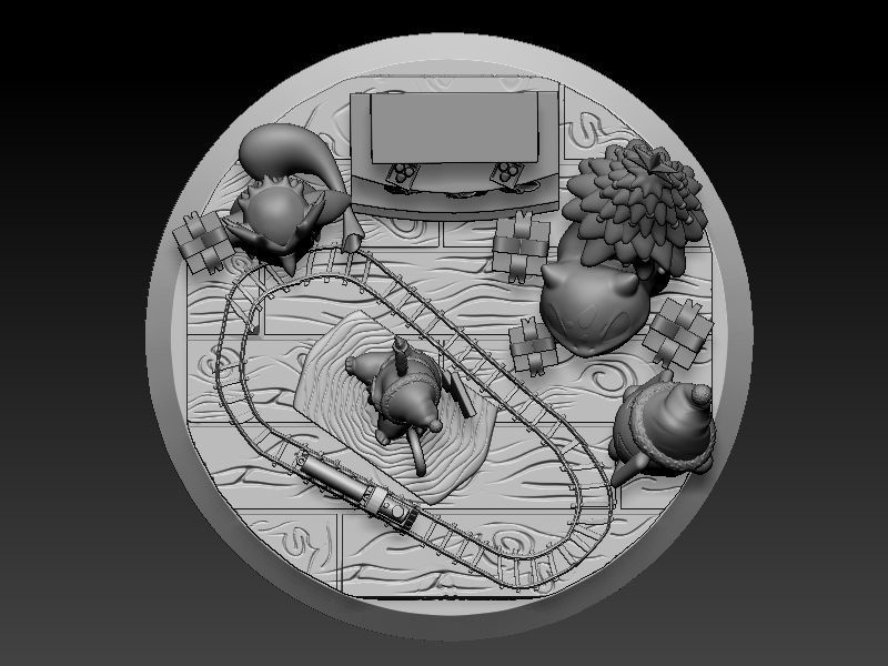 Pokemon pikachu Christmas diorama 3D print model_2