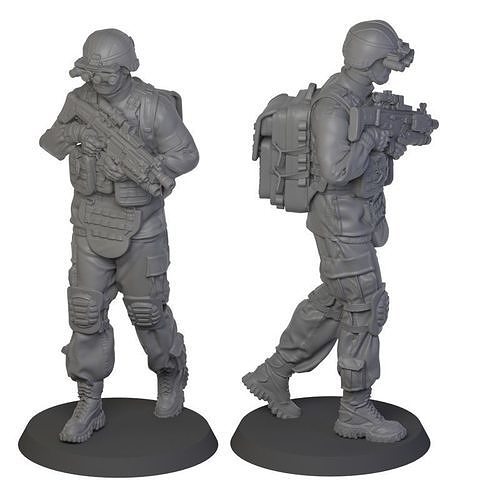 USA modern Soldier 6 3D print model