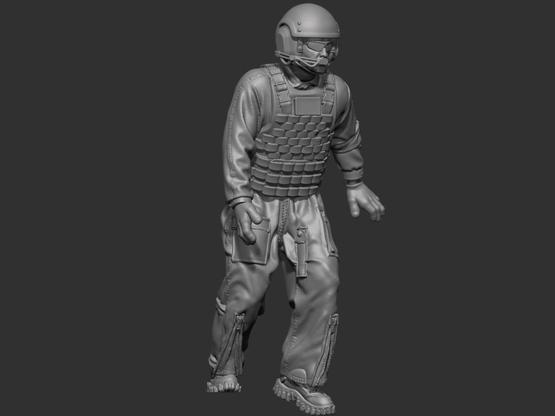 USA Modern Tankman 2 3D print model_9