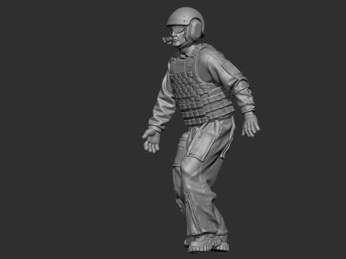 USA Modern Tankman 2 3D print model_17