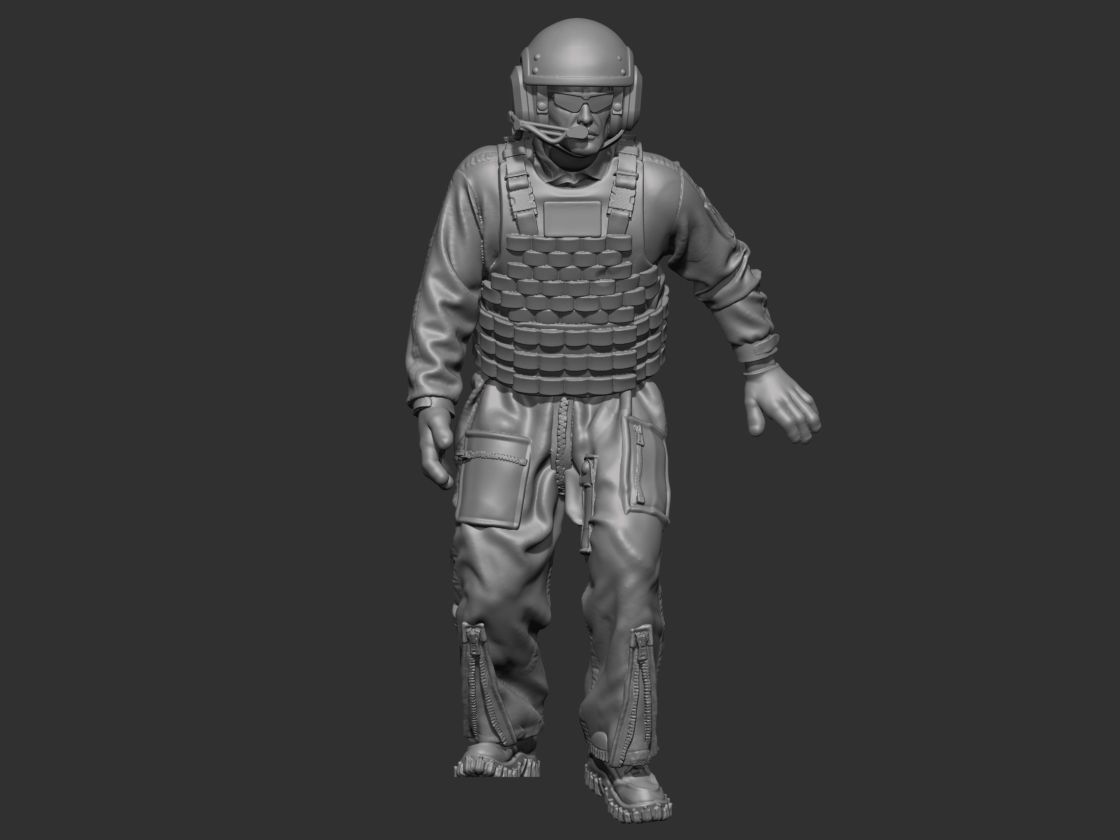 USA Modern Tankman 2 3D print model_1