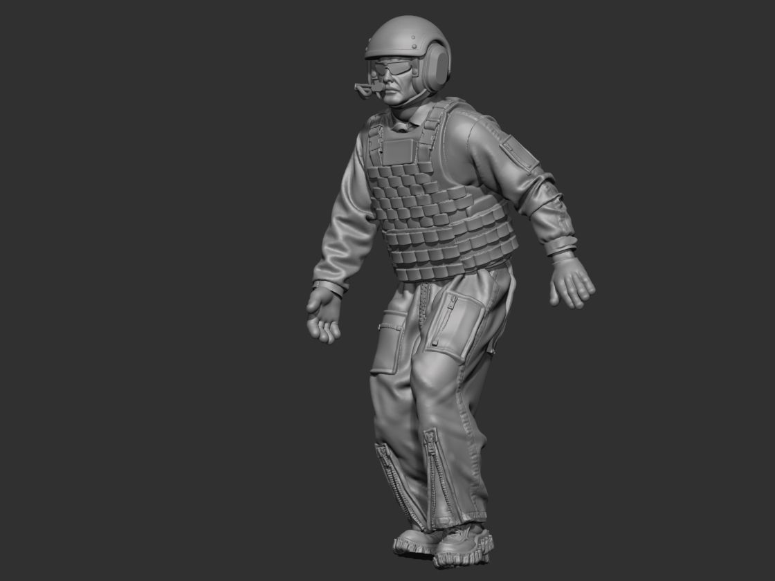 USA Modern Tankman 2 3D print model_16