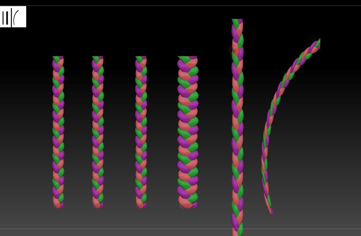 3d model download 3d braided braided rope 3d map download 3D print model_1