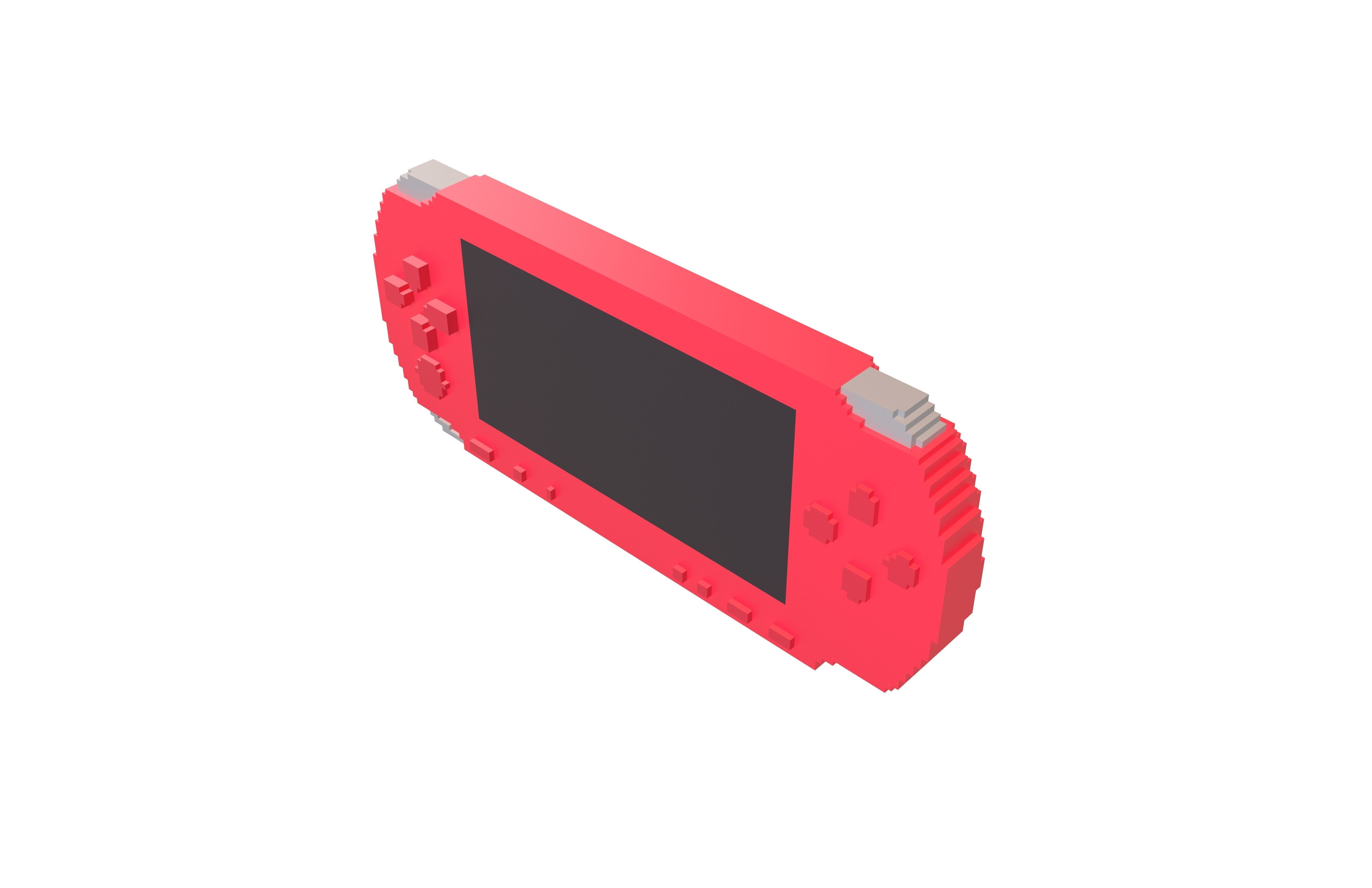 Voxel Cartoon PSP v1 002 Low-poly 3D model_2