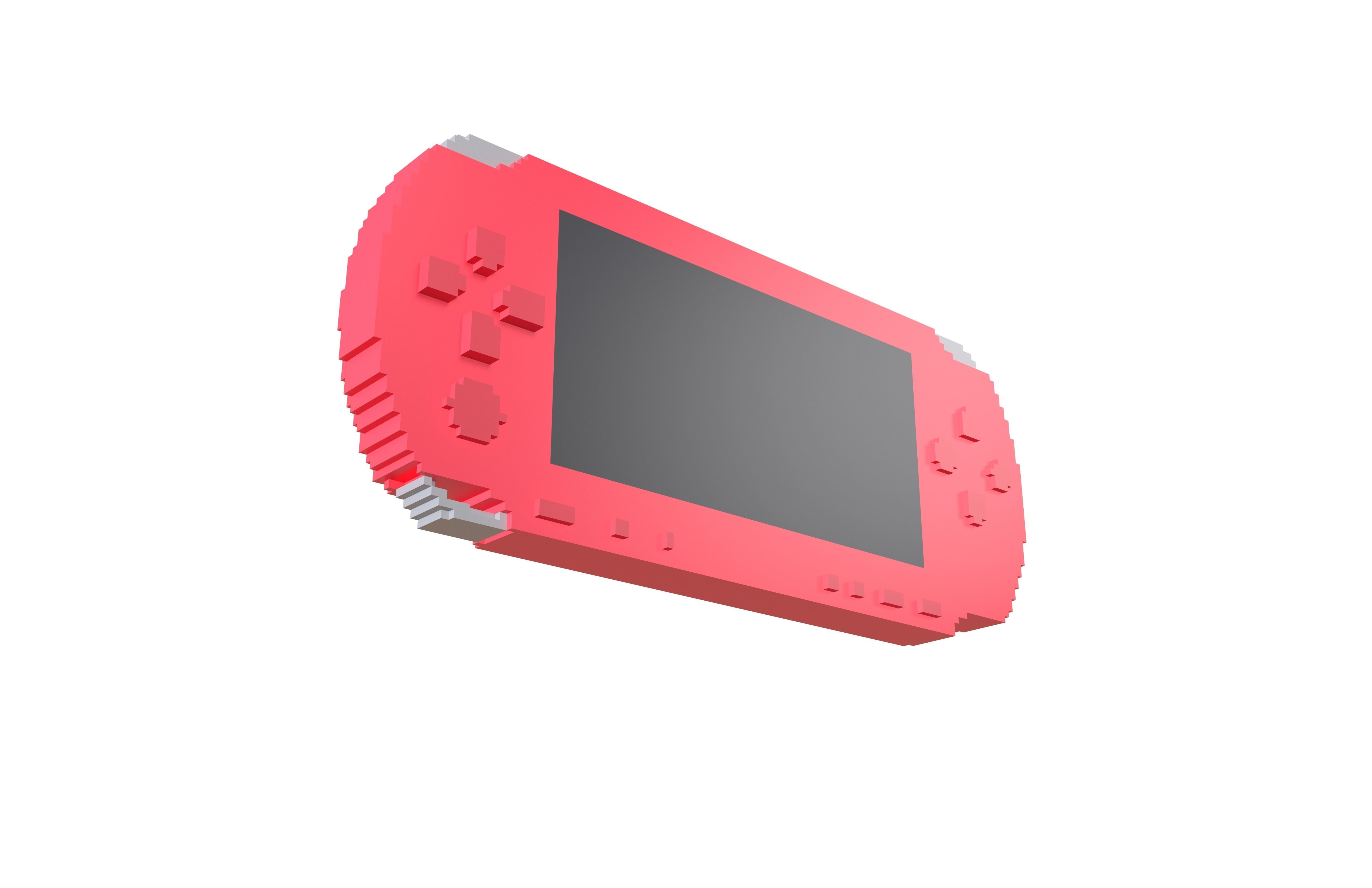 Voxel Cartoon PSP v1 002 Low-poly 3D model_3