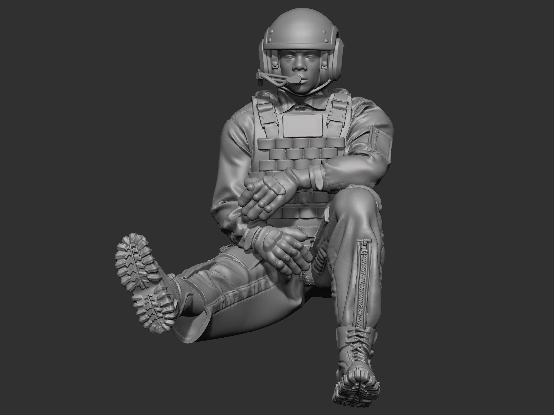 USA Tankman modern 4 3D print model_12