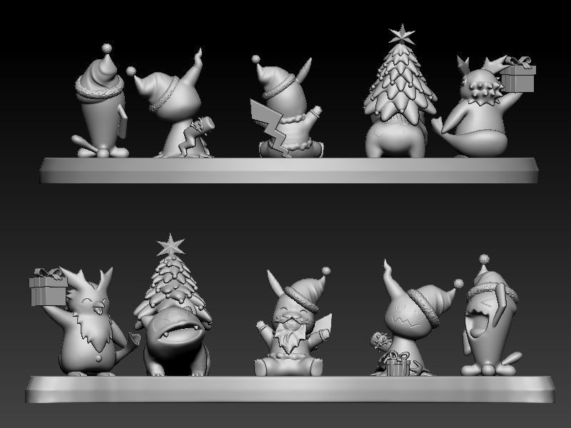 Pokemon christmas pack 3D print model_5