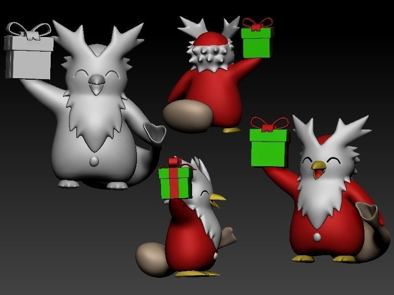 Pokemon christmas pack 3D print model_4