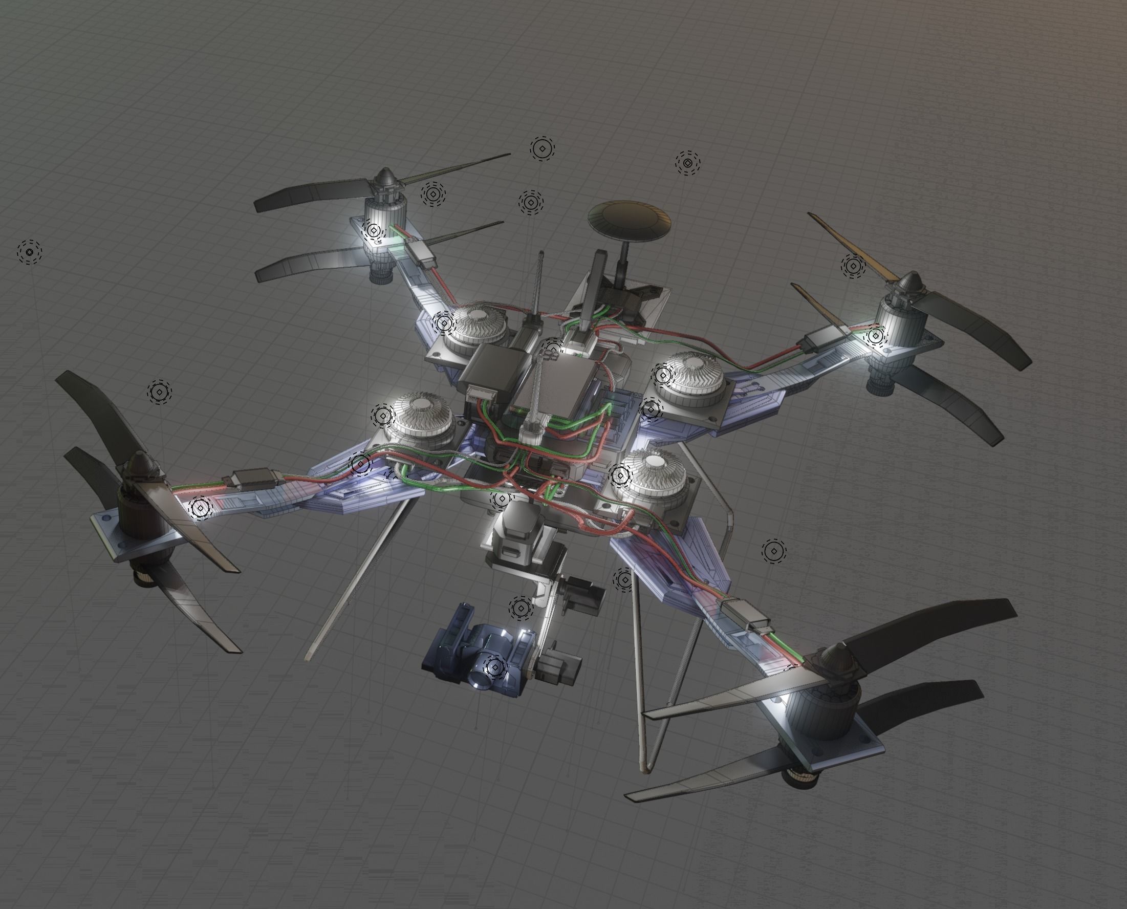 Long Range Drone Anatomy Design 3D model_1