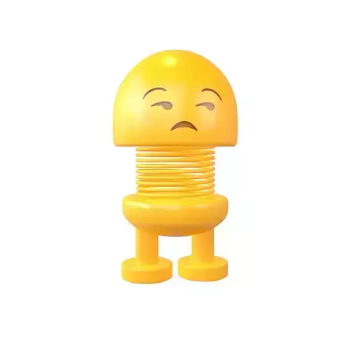 Car Spring Expression Toys Unamused Face v1 001