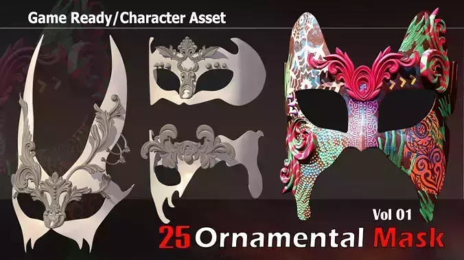 25 Ornamental Mask VOL1