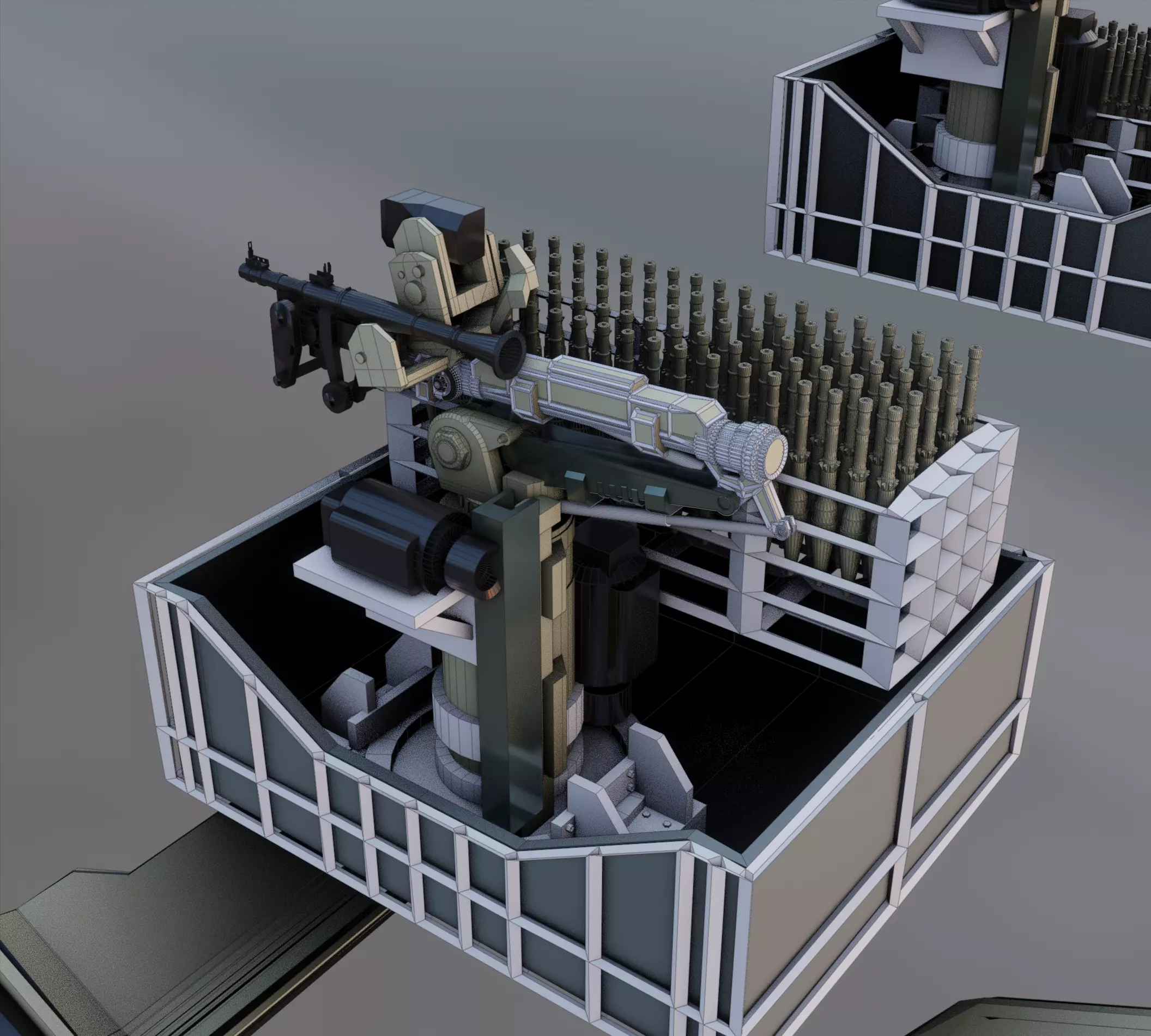 RPG - 7 Robotic Missile Launcher Unit Design 3D model