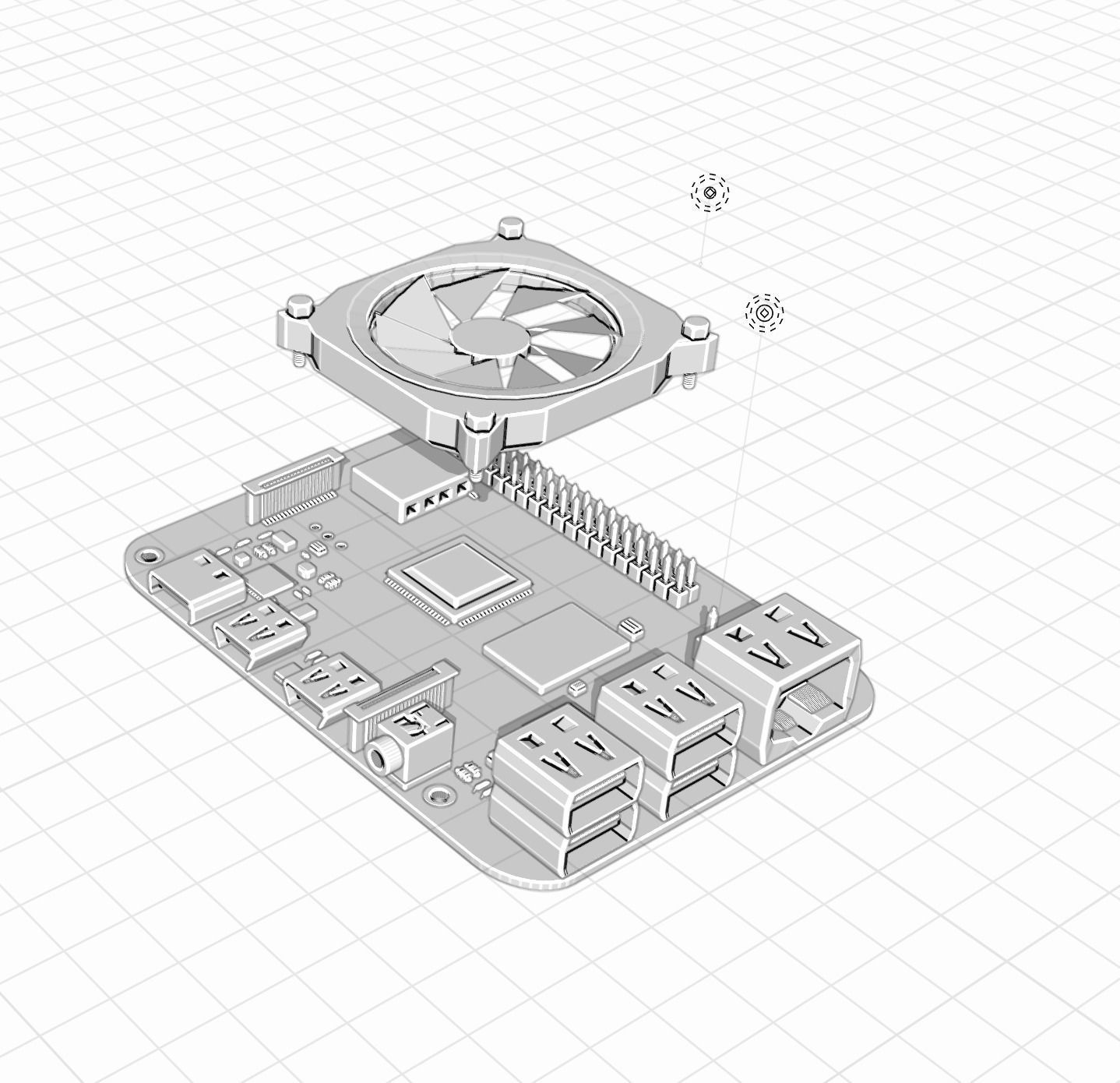 Basic Raspberry Pi 4 Design 3D model_10