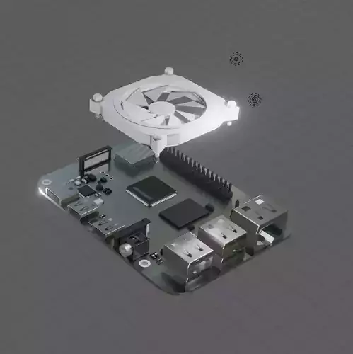 Basic Raspberry Pi 4 Design 3D model