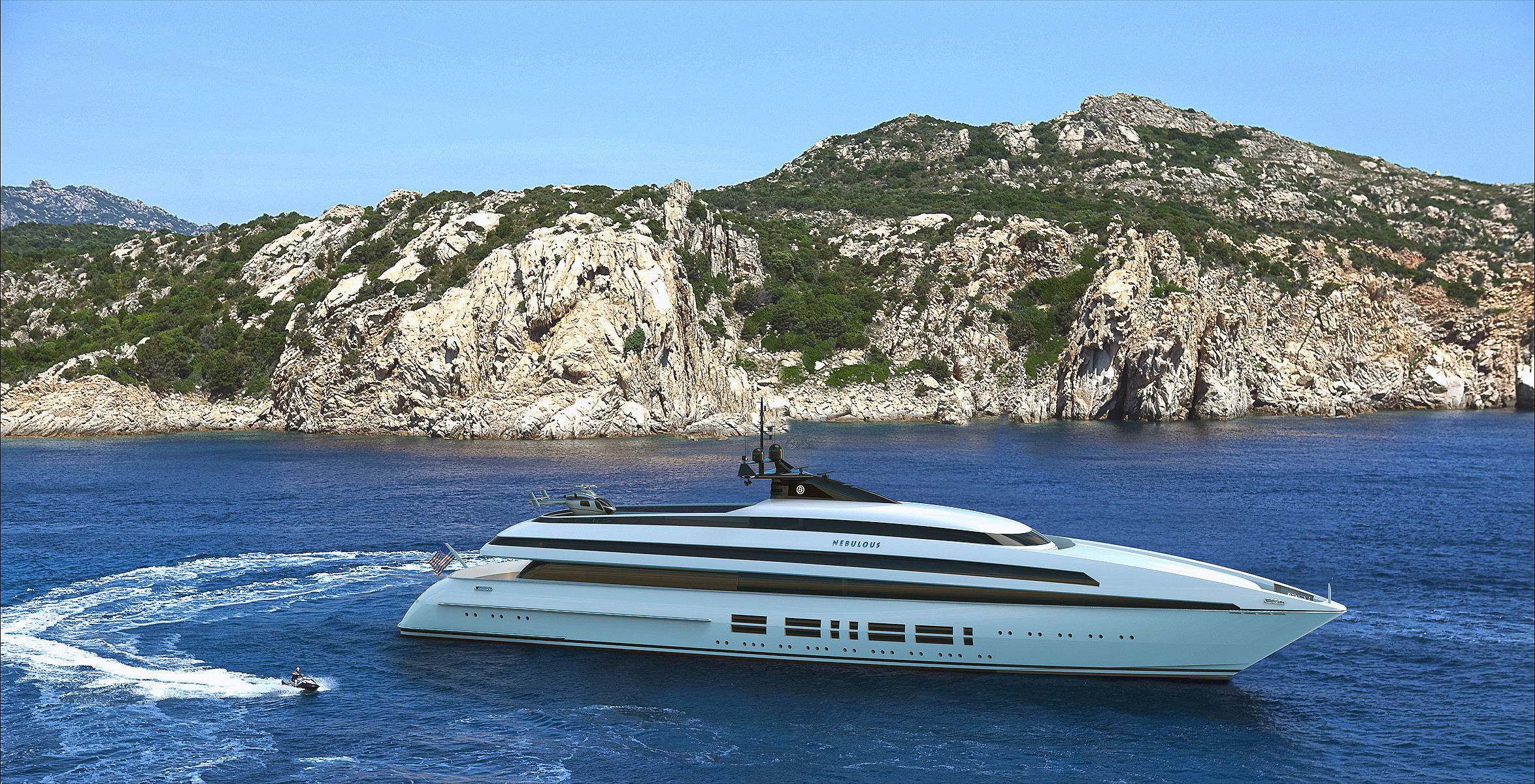 100 Meter Mega Yacht 3D model_1