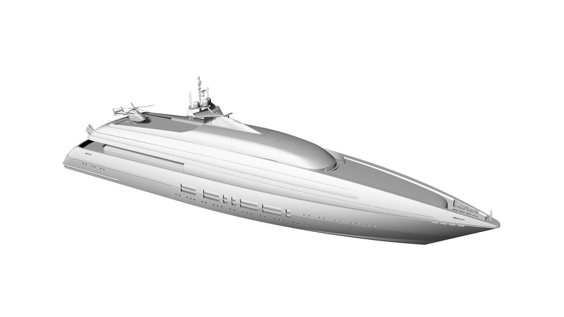 100 Meter Mega Yacht 3D model_2