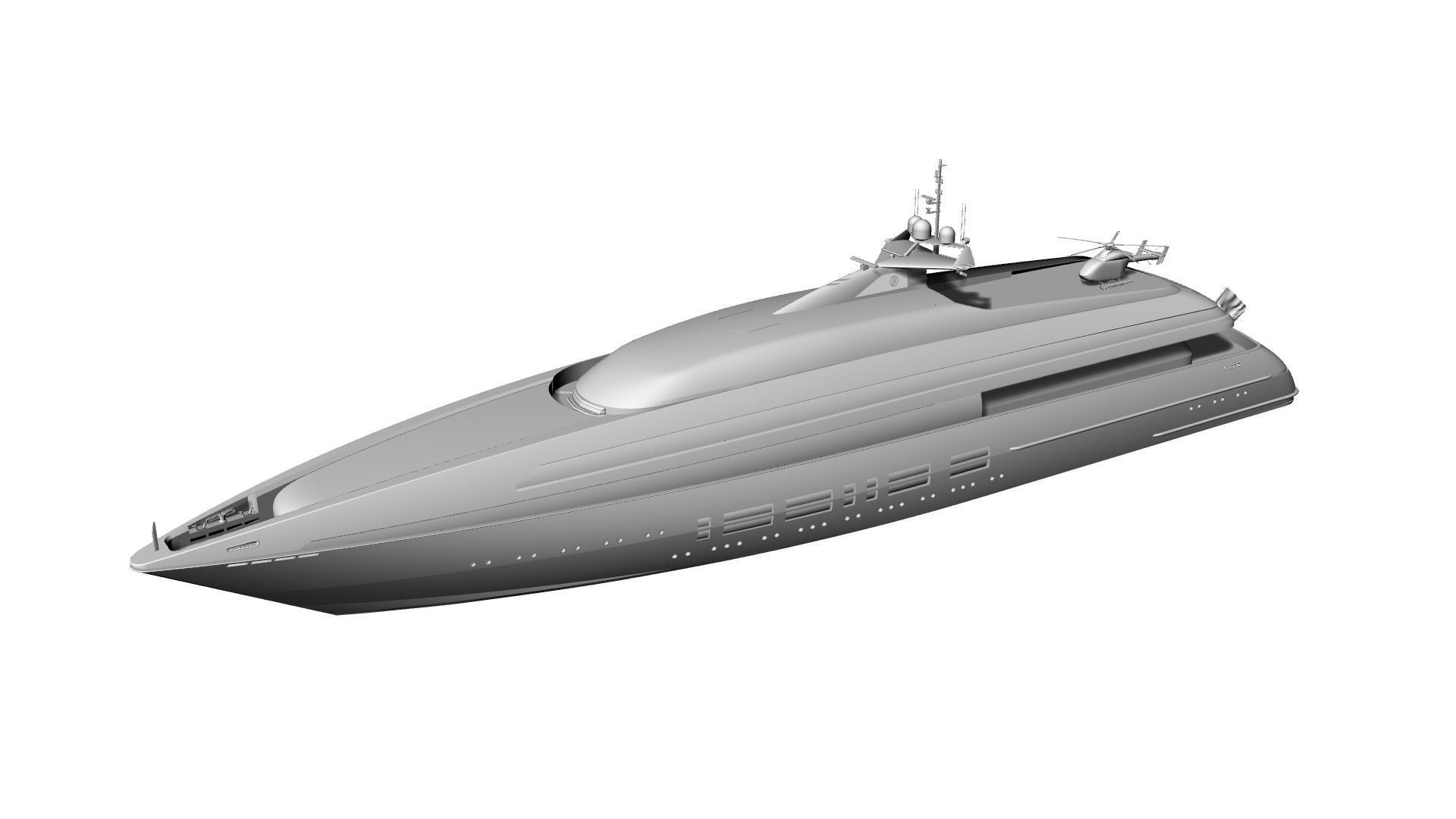 100 Meter Mega Yacht 3D model_4