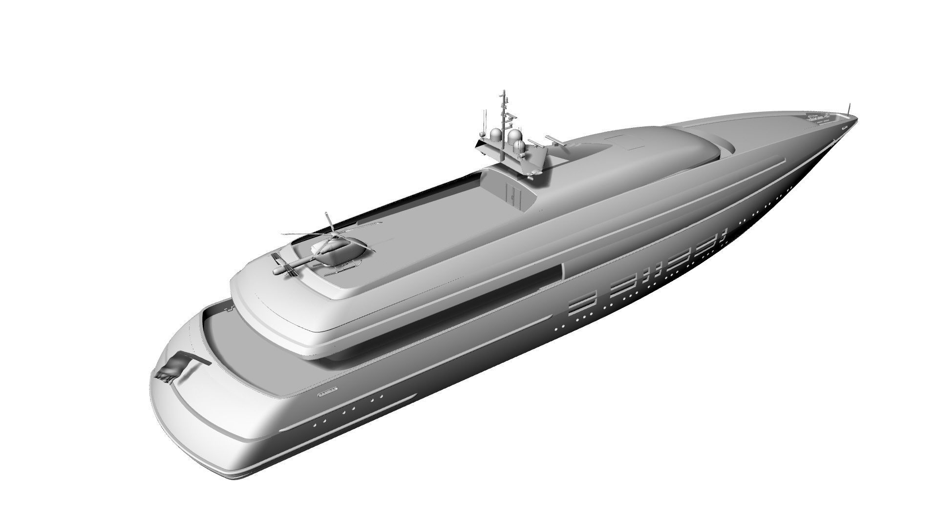100 Meter Mega Yacht 3D model_6