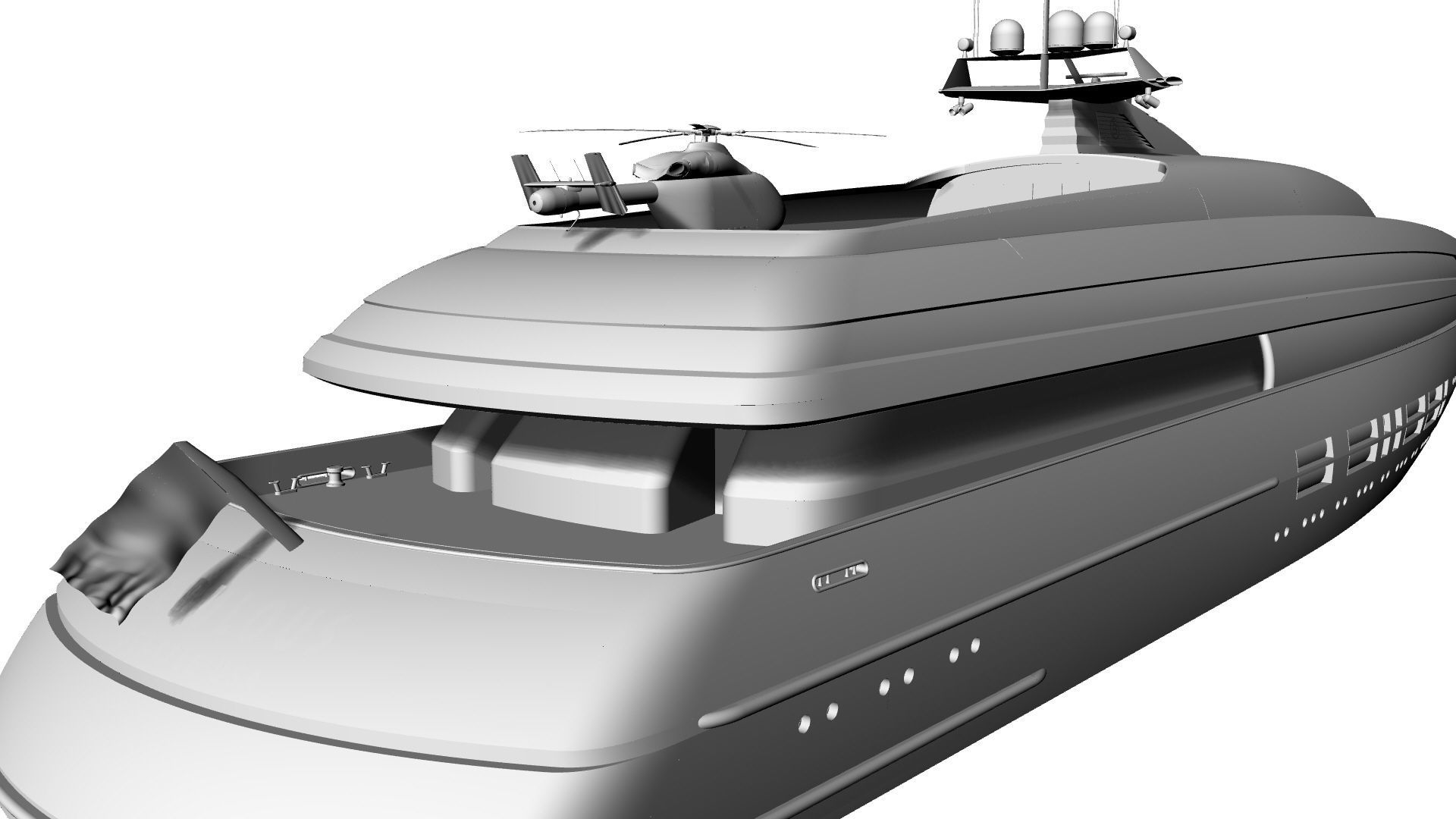 100 Meter Mega Yacht 3D model_7