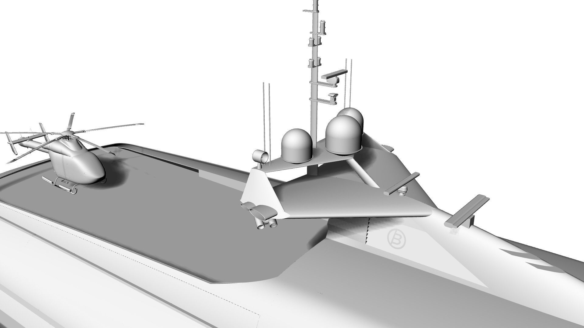 100 Meter Mega Yacht 3D model_3