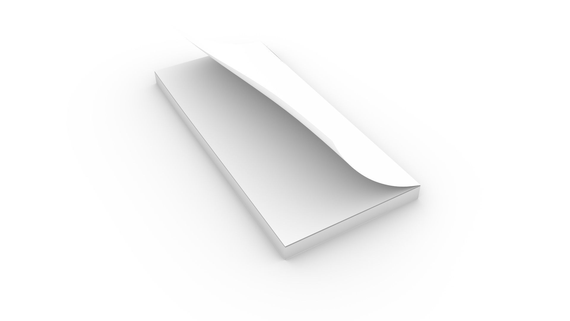 The universal model of the perfect bound book thread-bound books 3D model_6