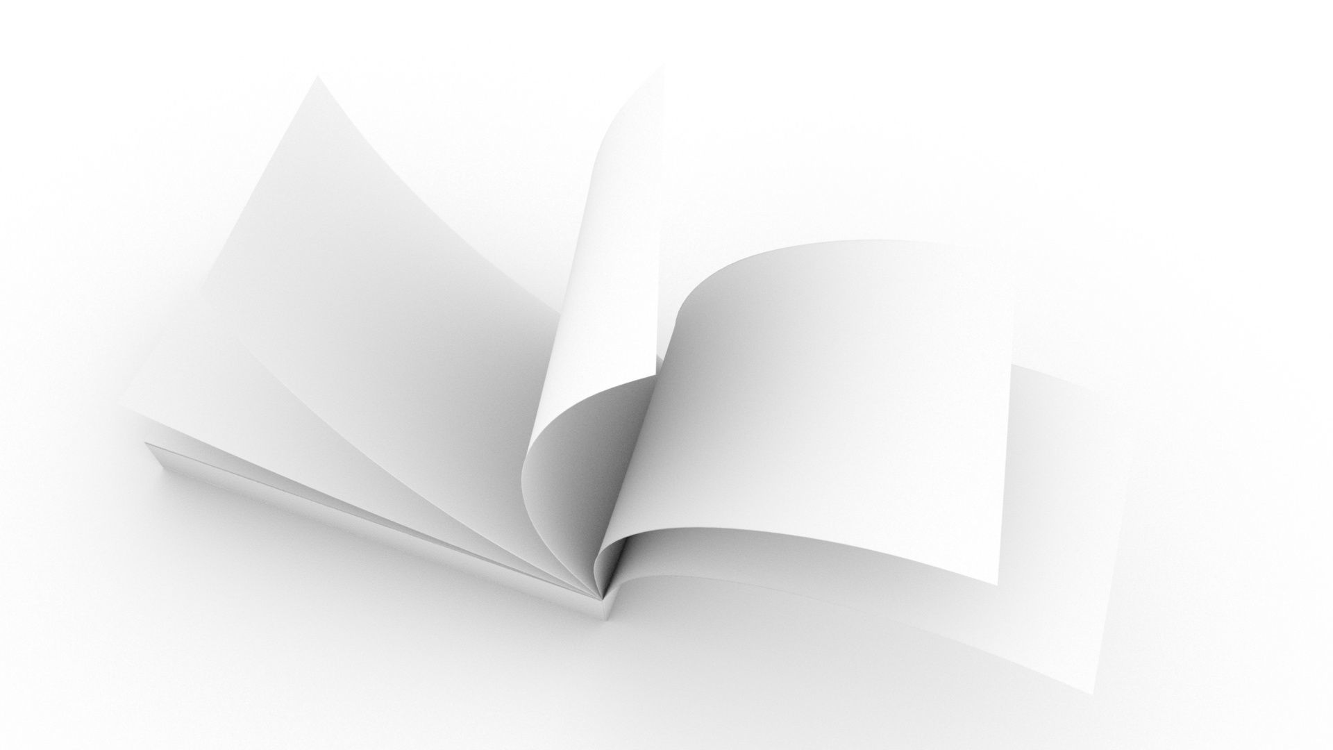 The universal model of the perfect bound book thread-bound books 3D model_7