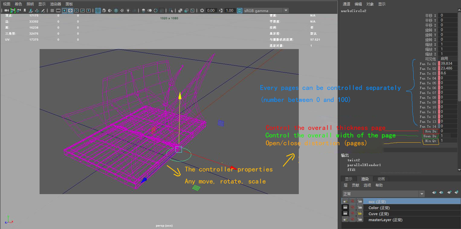 The universal model of the perfect bound book thread-bound books 3D model_10