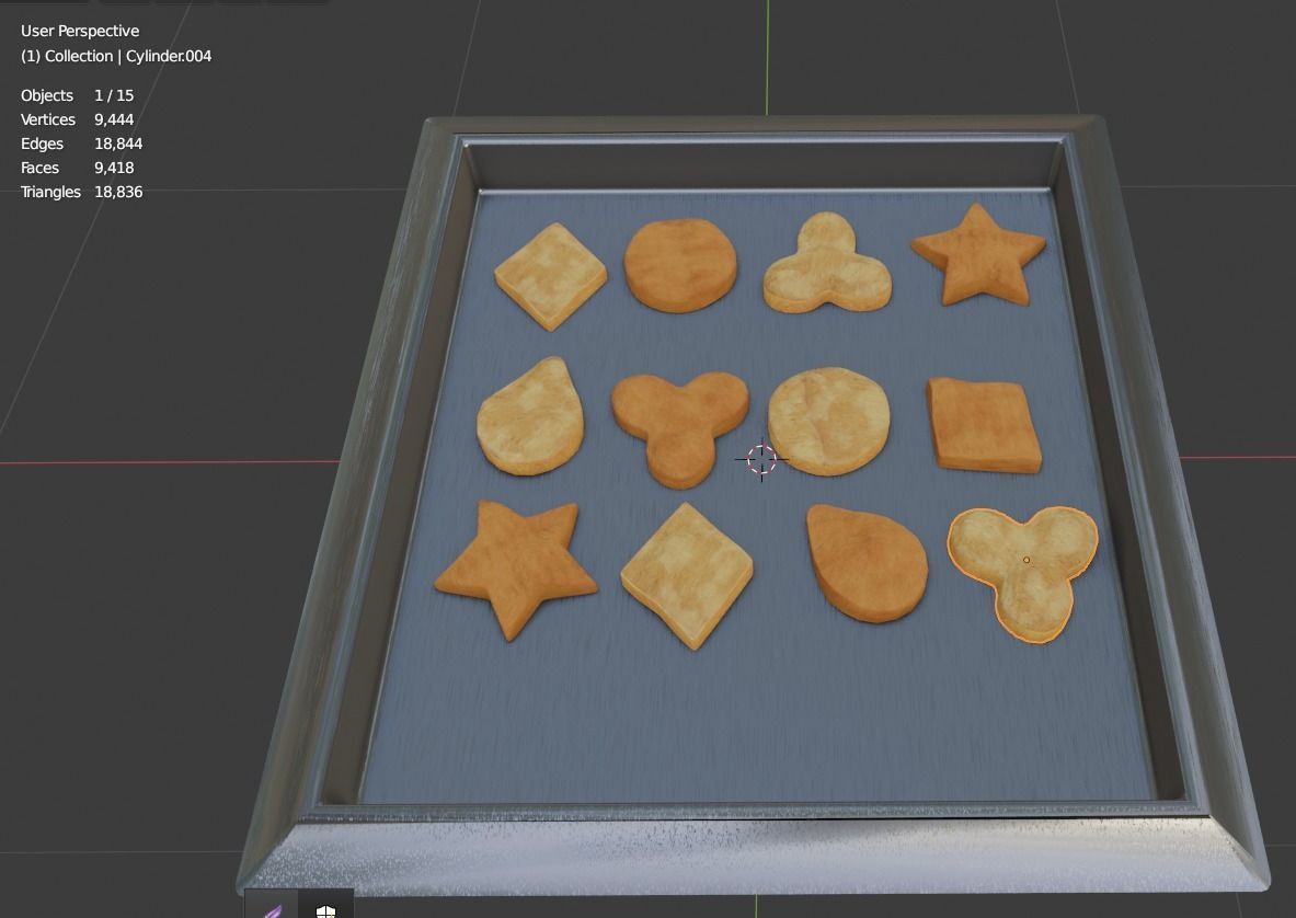 Home made cookies 3D model_7