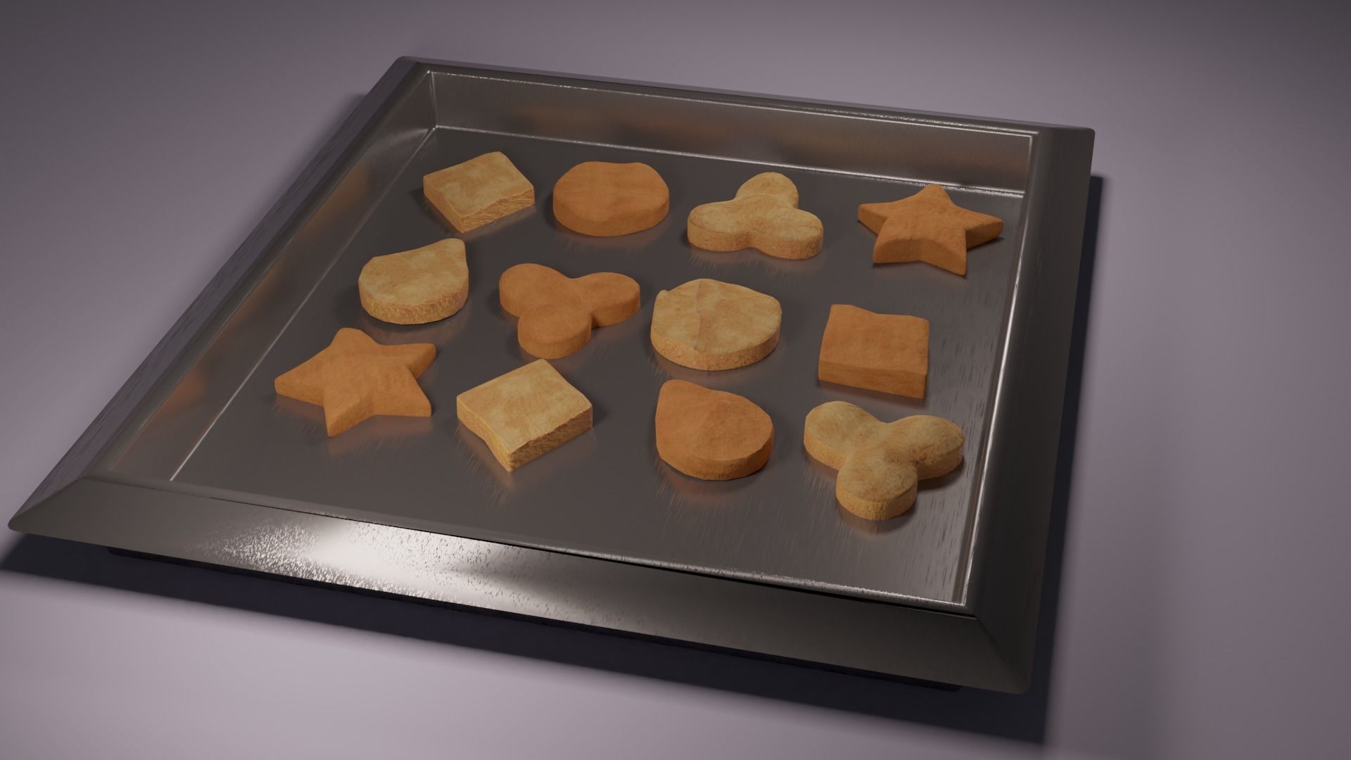 Home made cookies 3D model_3