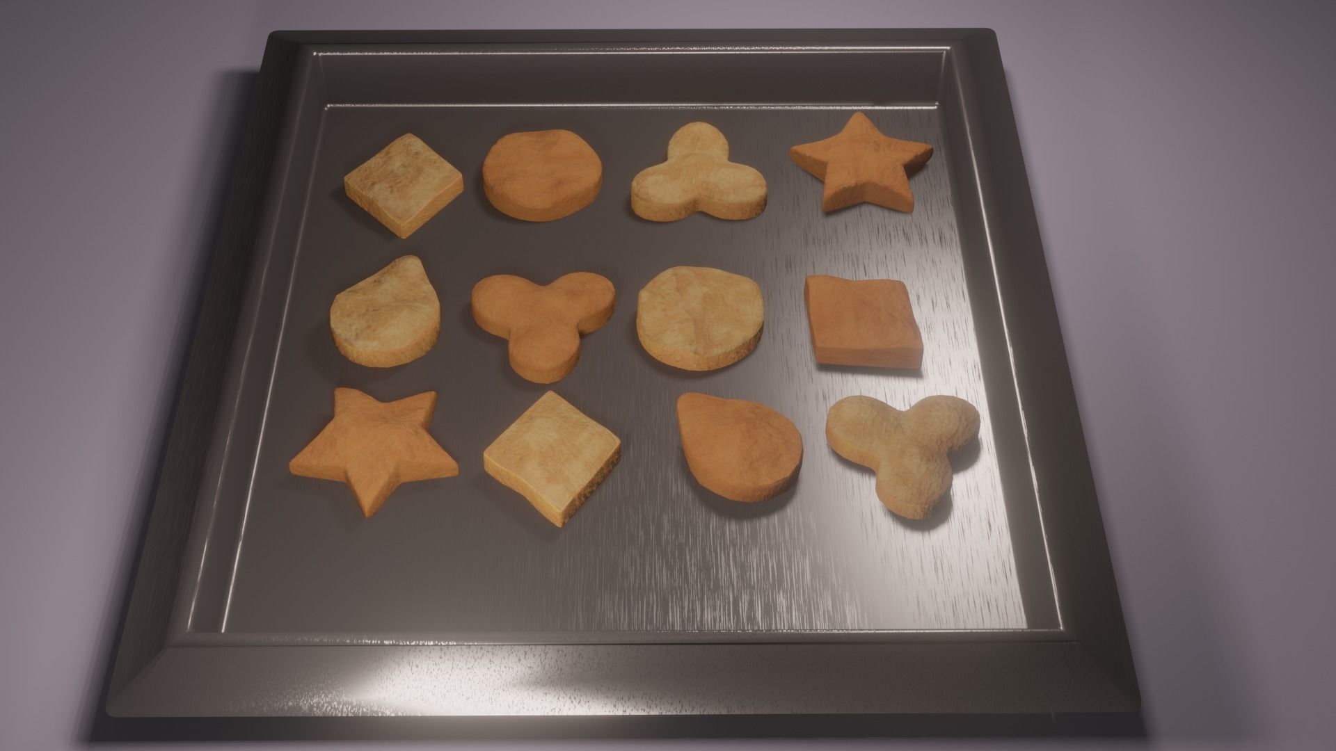 Home made cookies 3D model_4