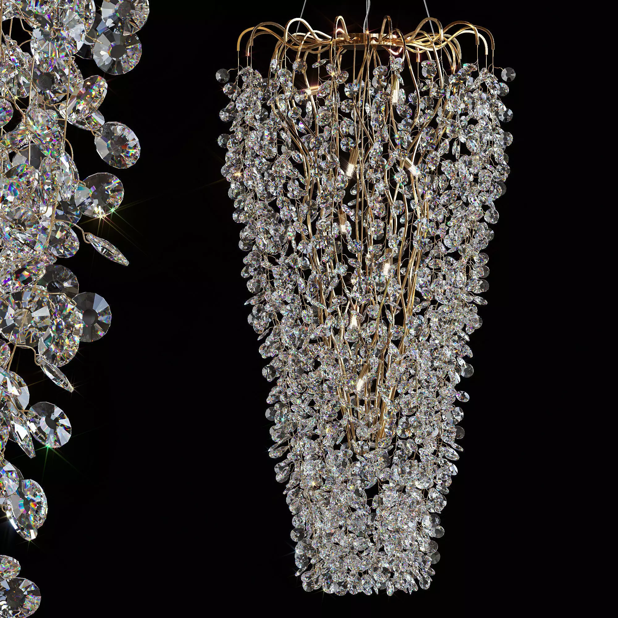 Hanging chandelier AISLING E 3D model