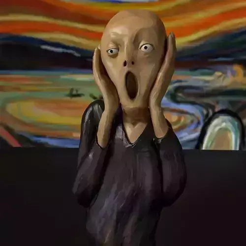 Munch The Scream 3d printable stl