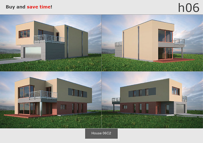 Collection of Houses 2 Full10 models 3D Model Pack 7