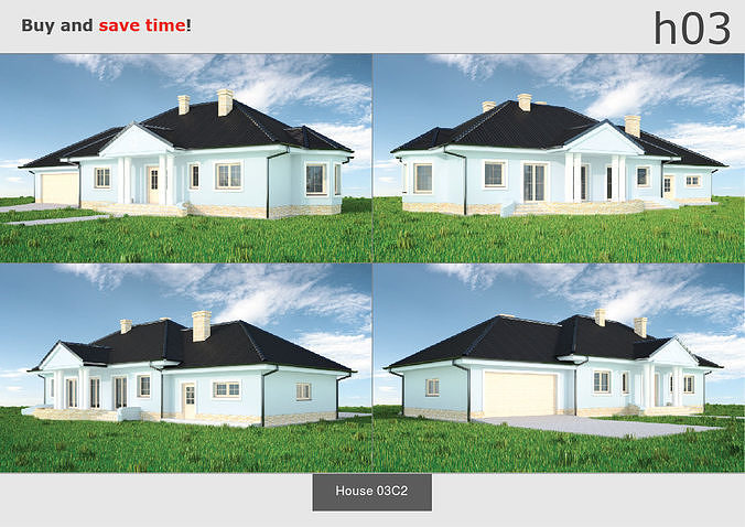 Collection of Houses 2 Full10 models 3D Model Pack 4