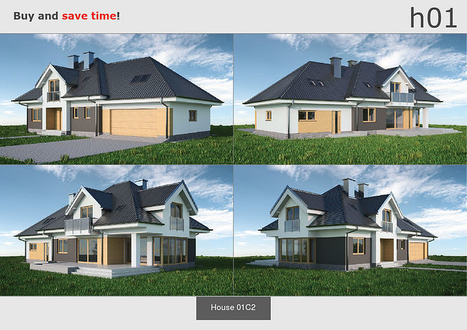 Collection of Houses 2 Full10 models 3D Model Pack 2