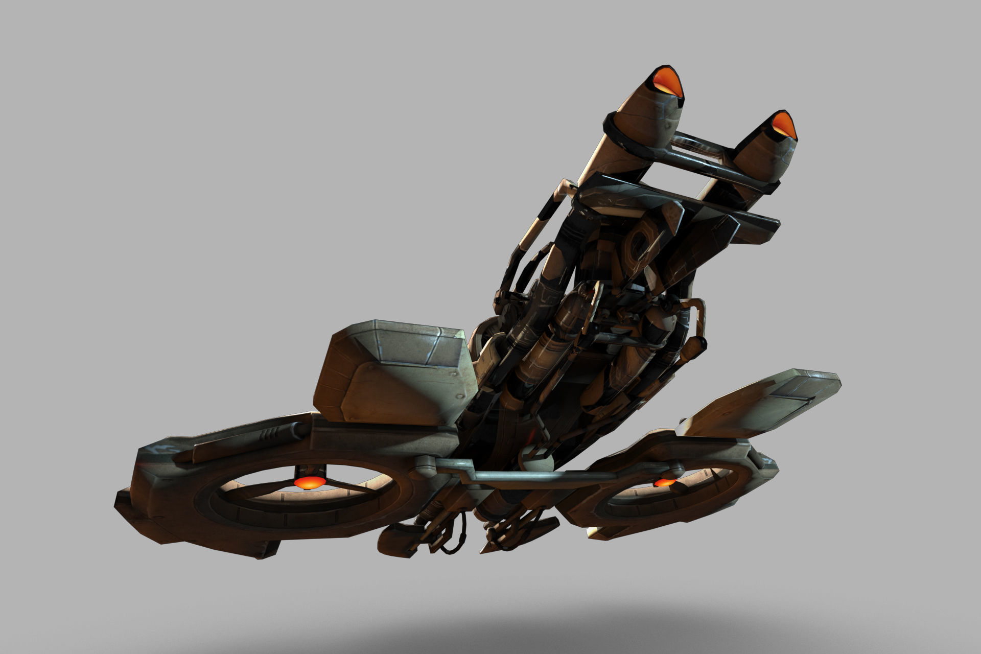 Science fiction aircraft unknown future fighter aircraft 3D model_3