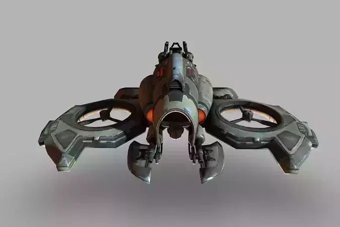 Science fiction aircraft unknown future fighter aircraft 3D model
