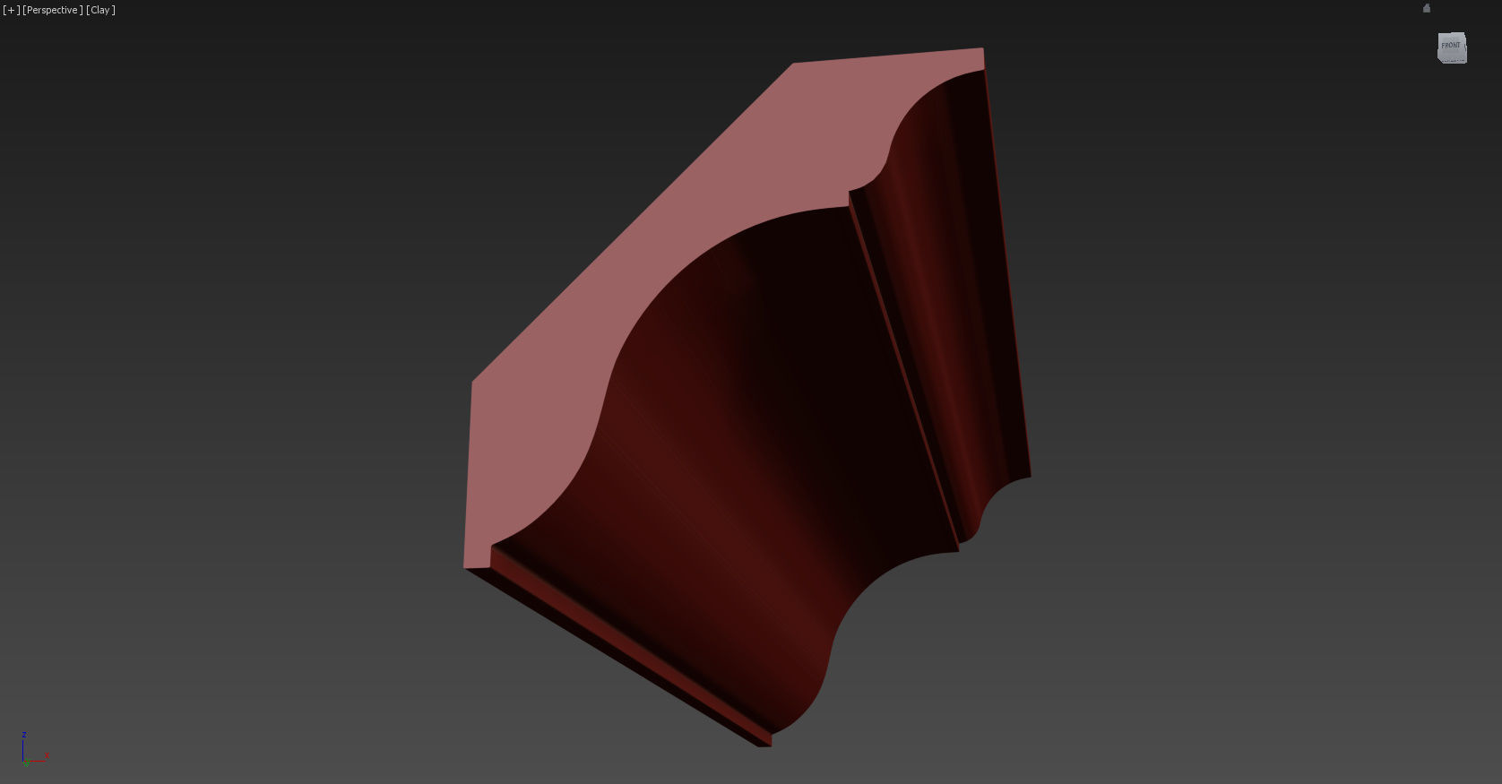 Cornice Moulding Low-poly 3D model_4
