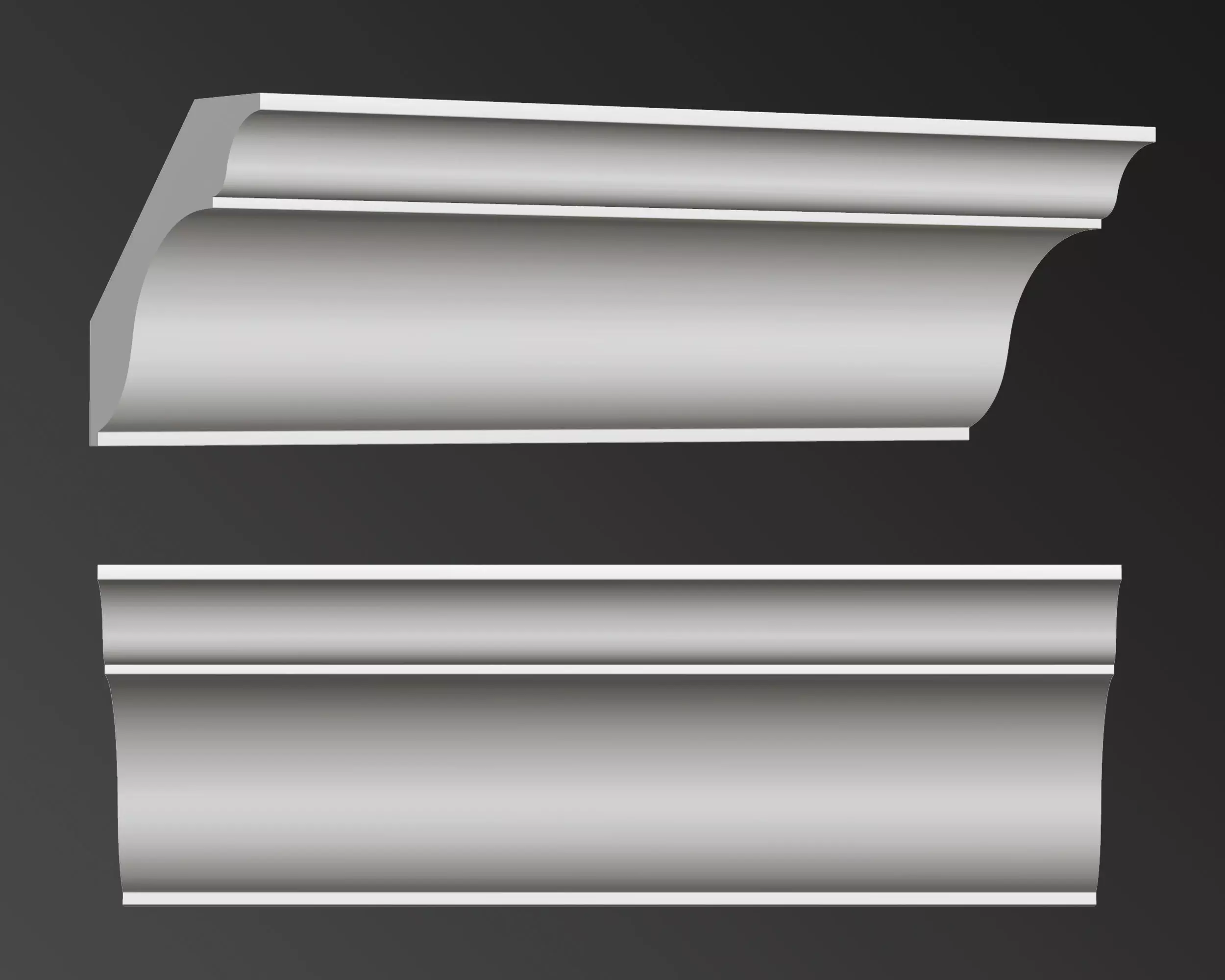 Cornice Moulding Low-poly 3D model_0