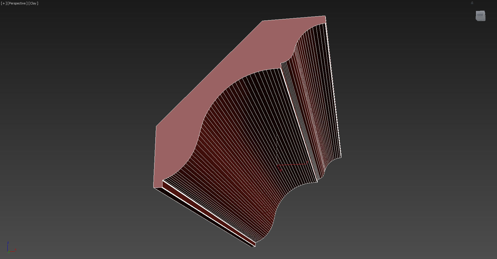 Cornice Moulding Low-poly 3D model_3
