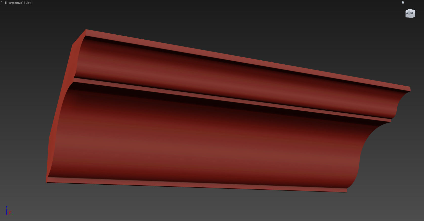 Cornice Moulding Low-poly 3D model_1