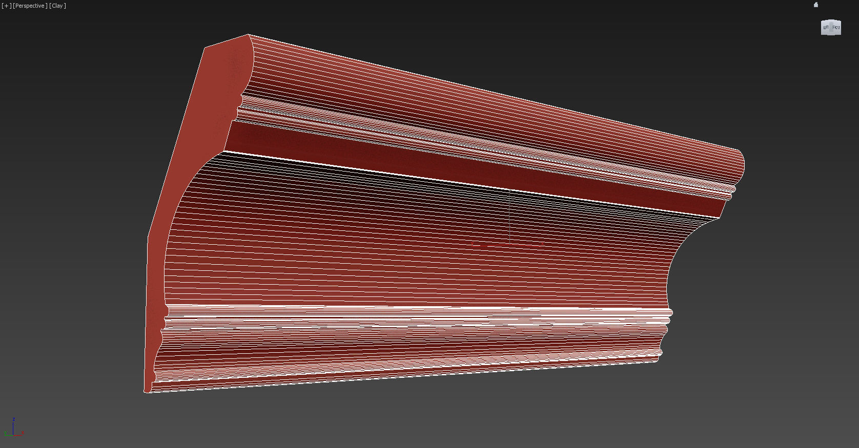 Cornice Moulding Low-poly 3D model_2