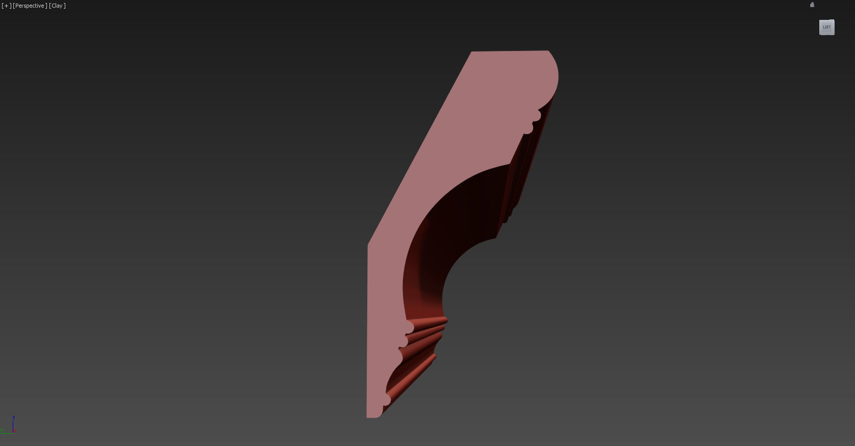 Cornice Moulding Low-poly 3D model_5