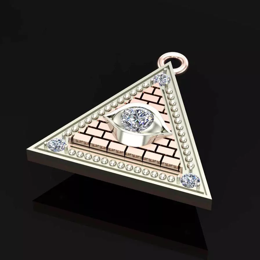 Pendant all seeing eye 3D print model_0