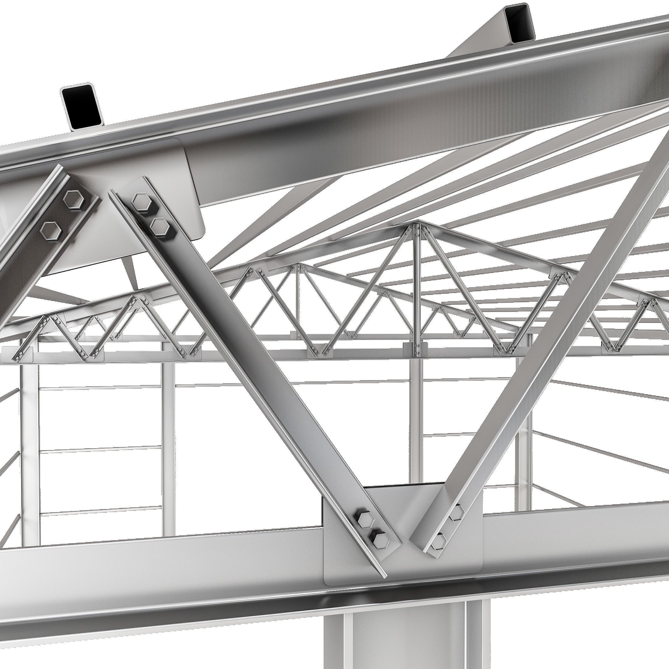 sloped roof-sandwich panel 3D model_2
